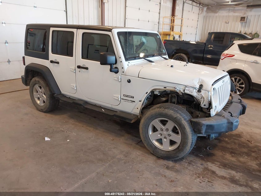 2018 Jeep Wrangler / VIN 1C4BJWDG5JL889863 IAAI salvage auction — FRONT END, Salvage Title, sold $1,050 on 2026-08-13 (photo 1)
