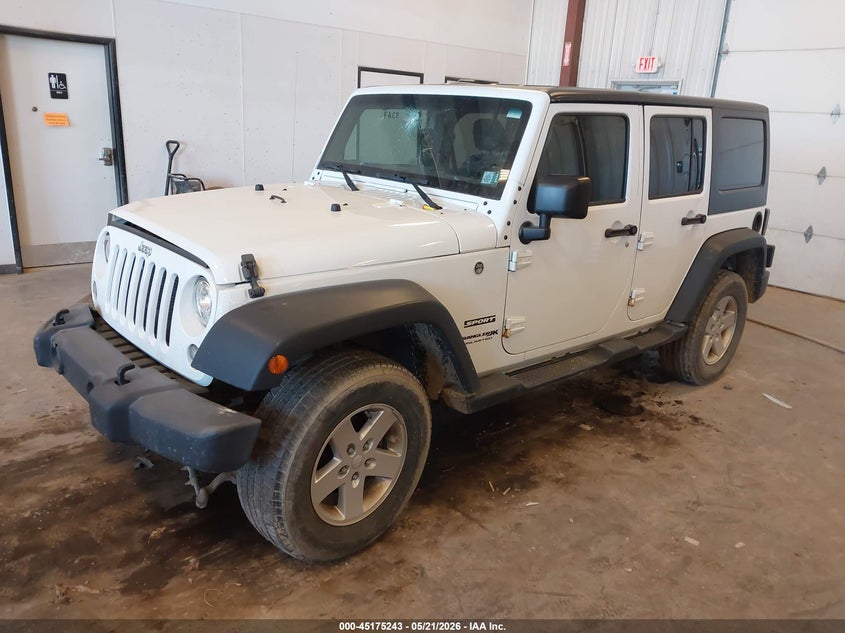 2018 Jeep Wrangler / VIN 1C4BJWDG5JL889863 IAAI salvage auction — FRONT END, Salvage Title, sold $1,050 on 2026-08-13 (photo 2)