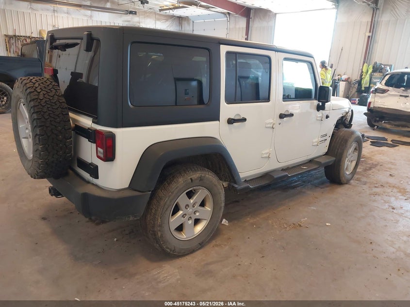 2018 Jeep Wrangler / VIN 1C4BJWDG5JL889863 IAAI salvage auction — FRONT END, Salvage Title, sold $1,050 on 2026-08-13 (photo 4)