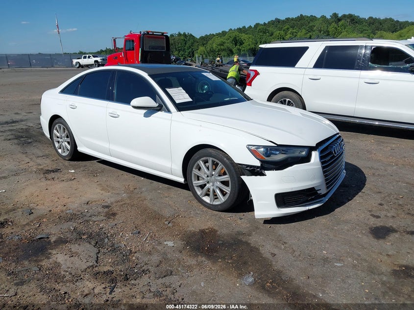 2016 Audi A6 VIN WAUGFAFC2GN180225 IAAI salvage auction — RIGHT FRONT, Salvage Title, sold $4,700 on 2026-07-08 (photo 1)