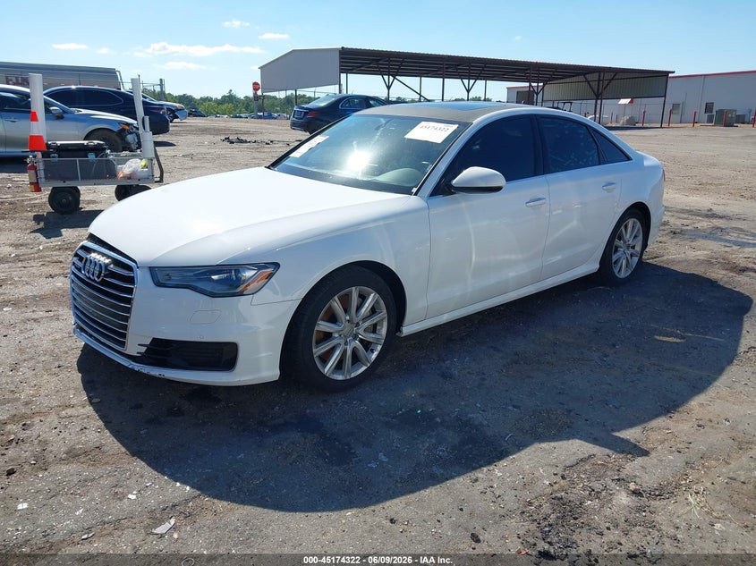 2016 Audi A6 VIN WAUGFAFC2GN180225 IAAI salvage auction — RIGHT FRONT, Salvage Title, sold $4,700 on 2026-07-08 (photo 2)