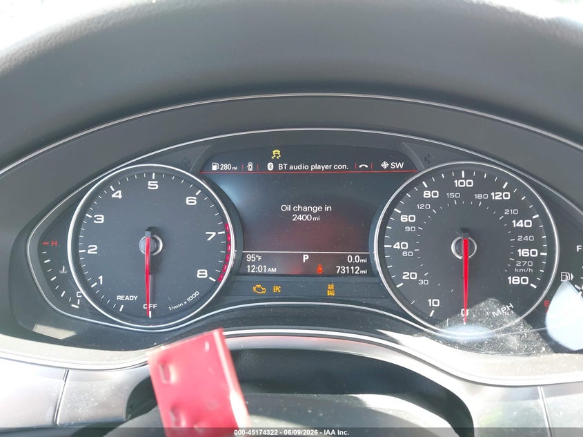 2016 Audi A6 VIN WAUGFAFC2GN180225 IAAI salvage auction — RIGHT FRONT, Salvage Title, sold $4,700 on 2026-07-08 (photo 7)