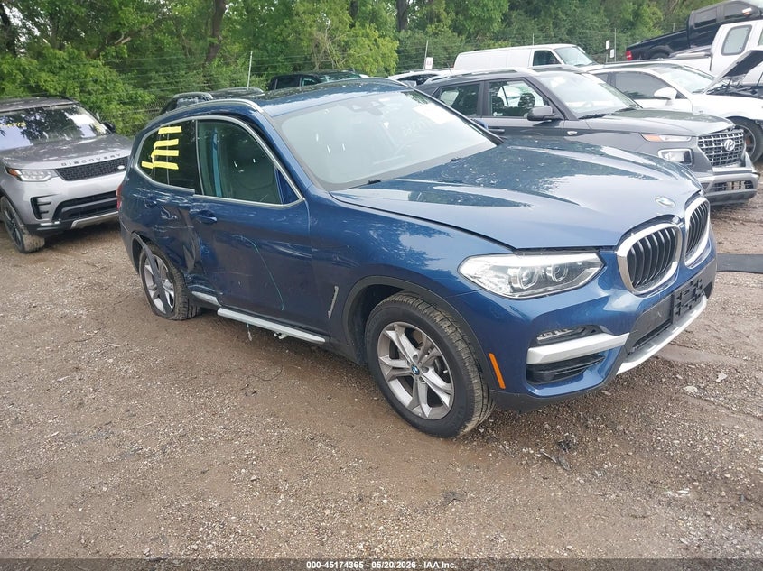2021 BMW X3 VIN 5UXTY5C02M9E07061 IAAI salvage auction — SIDE, Clear (Indiana), sold $12,525 on 2026-07-22 (photo 1)