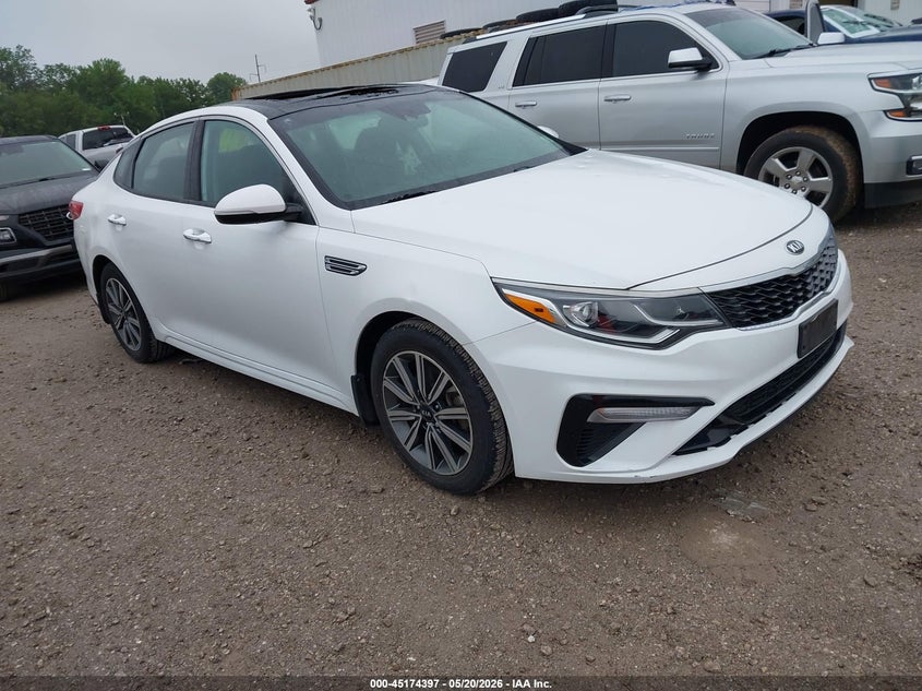 2019 Kia Optima VIN 5XXGT4L33KG323169 IAAI salvage auction — HAIL, Clear (Missouri), sold $525 on 2026-07-27 (photo 1)