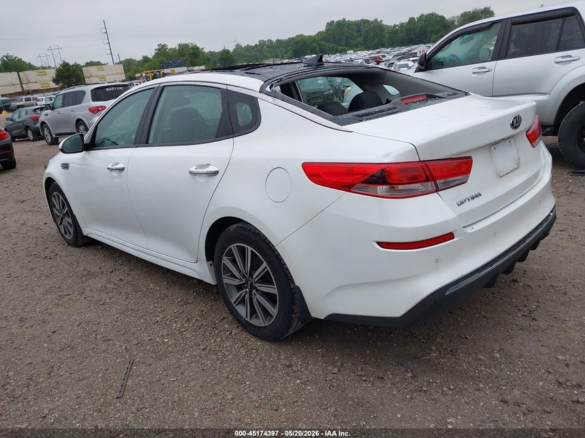 2019 Kia Optima VIN 5XXGT4L33KG323169 IAAI salvage auction — HAIL, Clear (Missouri), sold $525 on 2026-07-27 (photo 3)