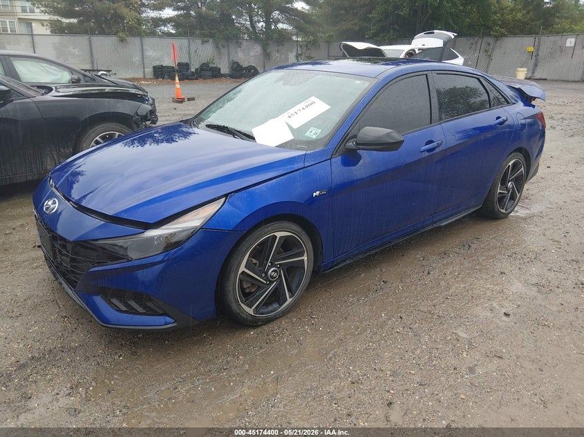 2023 Hyundai Elantra VIN KMHLR4AF3PU534024 IAAI salvage auction — REAR END, Salvage (New Jersey), sold $4,425 on 2026-07-21 (photo 2)