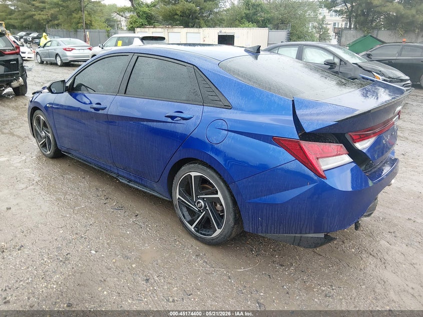 2023 Hyundai Elantra VIN KMHLR4AF3PU534024 IAAI salvage auction — REAR END, Salvage (New Jersey), sold $4,425 on 2026-07-21 (photo 3)