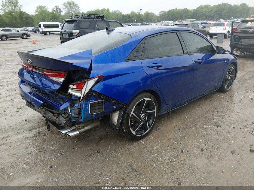 2023 Hyundai Elantra VIN KMHLR4AF3PU534024 IAAI salvage auction — REAR END, Salvage (New Jersey), sold $4,425 on 2026-07-21 (photo 4)