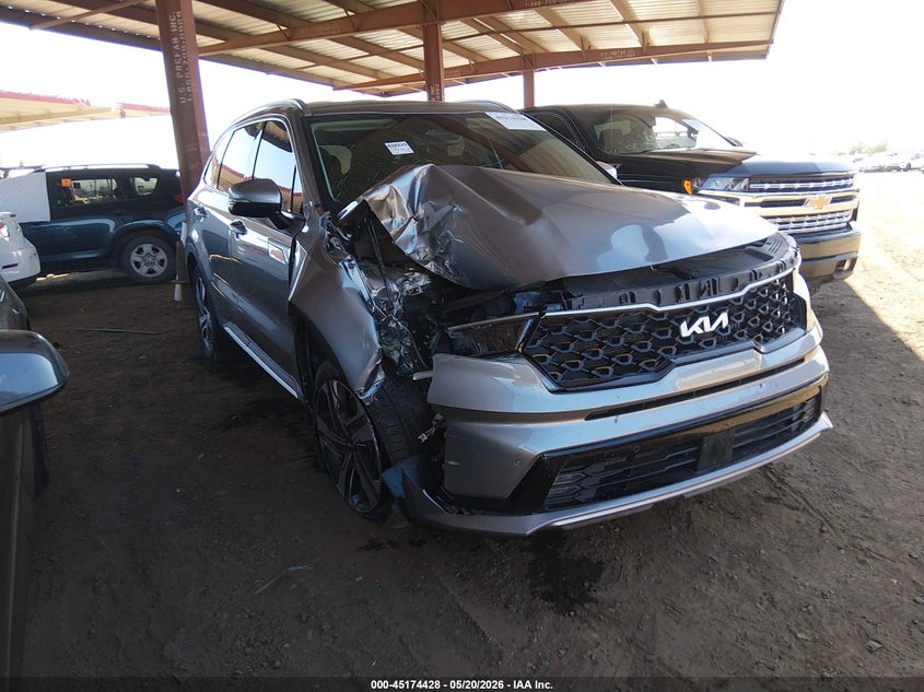 2023 Kia Sorento VIN KNDRHDLG6P5189430 IAAI salvage auction — RIGHT FRONT, Salvage (Arizona), sold $8,500 on 2026-07-07 (photo 1)