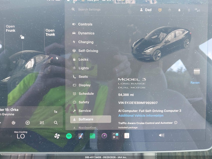 2021 Tesla Model 3 VIN 5YJ3E1EB9MF992807 IAAI salvage auction — LEFT FRONT, Salvage (Massachusetts), sold $9,400 on 2026-07-15 (photo 7)