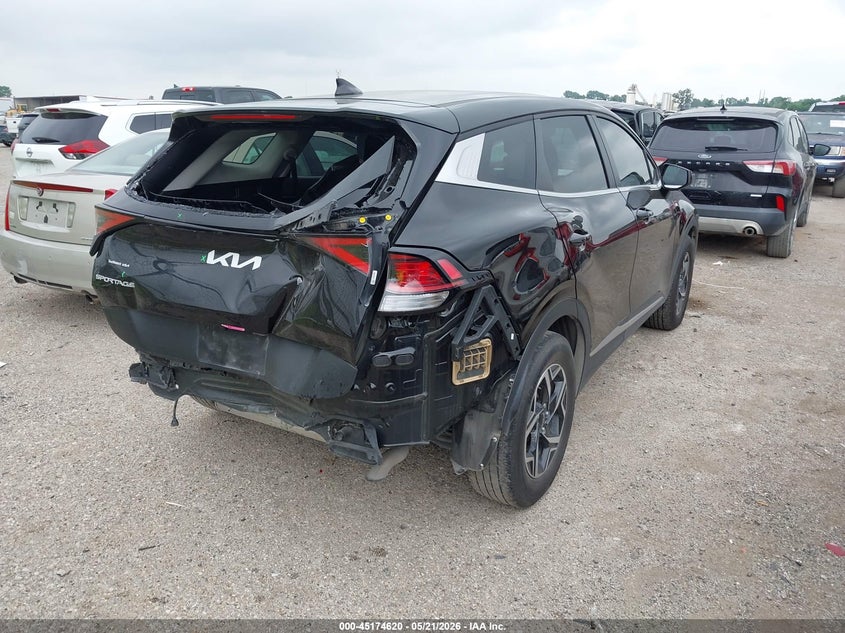 2025 Kia Sportage VIN KNDPU3DF0S7359779 IAAI salvage auction — FRONT & REAR, Salvage (Texas), sold $6,600 on 2026-07-21 (photo 4)