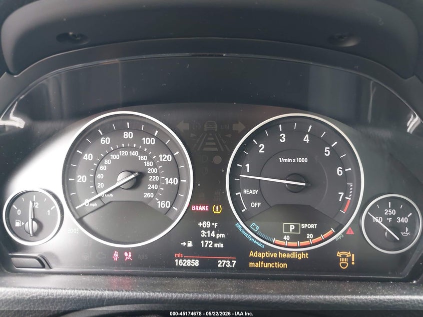 2013 BMW 3er VIN WBA3B9C56DF587047 IAAI salvage auction — FRONT END, Salvage (Illinois), sold $975 on 2026-08-20 (photo 7)