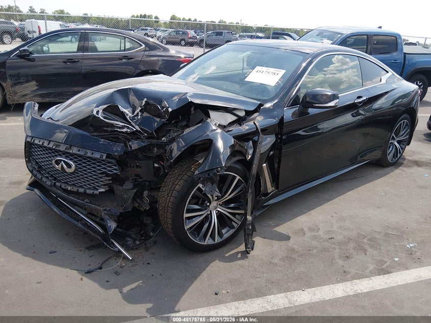 2018 Infiniti Q60 VIN JN1EV7EK2JM342587 IAAI salvage auction — LEFT FRONT, Salvage (North Carolina), sold $1,750 on 2026-07-08 (photo 2)