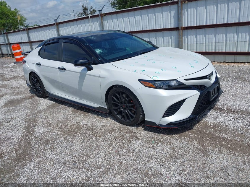 2021 Toyota Camry VIN 4T1KZ1AK2MU055340 IAAI salvage auction — HAIL, Salvage Title, sold $11,400 on 2026-07-27 (photo 1)