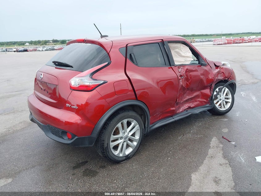 2016 Nissan Juke VIN JN8AF5MV2GT654887 IAAI salvage auction — RIGHT SIDE, Salvage Title, sold $25 on 2026-07-23 (photo 4)