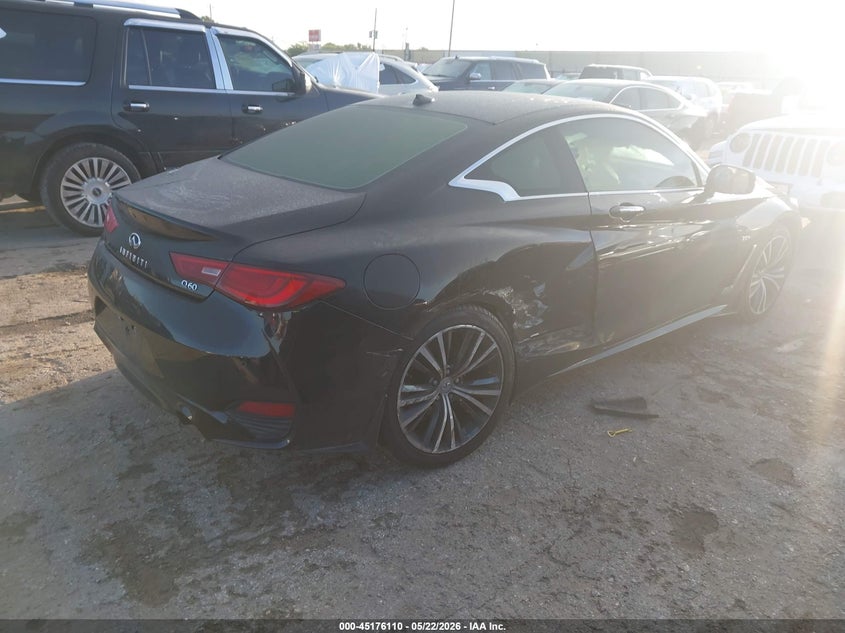 2017 Infiniti Q60 VIN JN1CV7EK7HM111198 IAAI salvage auction — RIGHT SIDE, Original (Texas), sold $3,300 on 2026-07-22 (photo 4)