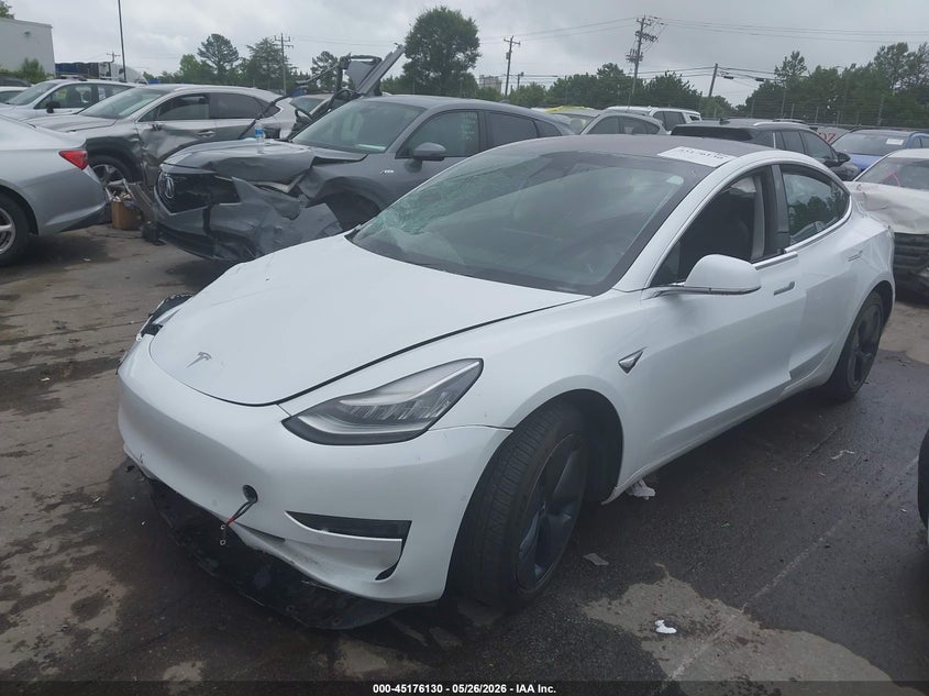 2018 Tesla Model 3 VIN 5YJ3E1EB1JF067076 IAAI salvage auction — RIGHT SIDE, Salvage (North Carolina), sold $2,300 on 2026-07-13 (photo 2)