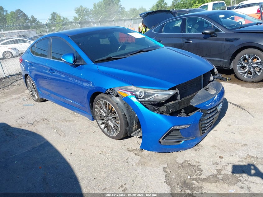 2017 Hyundai Elantra VIN KMHD04LB2HU332446 IAAI salvage auction — LEFT SIDE, Salvage Title, sold $1,950 on 2026-07-17 (photo 1)