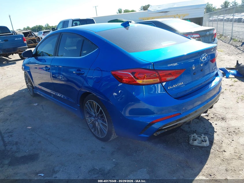 2017 Hyundai Elantra VIN KMHD04LB2HU332446 IAAI salvage auction — LEFT SIDE, Salvage Title, sold $1,950 on 2026-07-17 (photo 3)