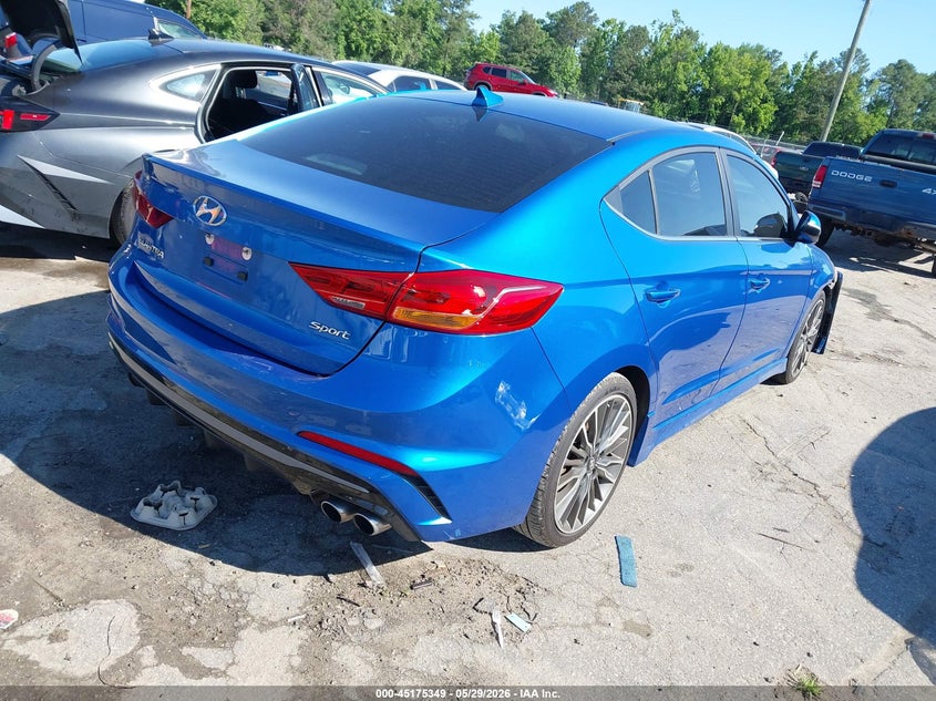 2017 Hyundai Elantra VIN KMHD04LB2HU332446 IAAI salvage auction — LEFT SIDE, Salvage Title, sold $1,950 on 2026-07-17 (photo 4)