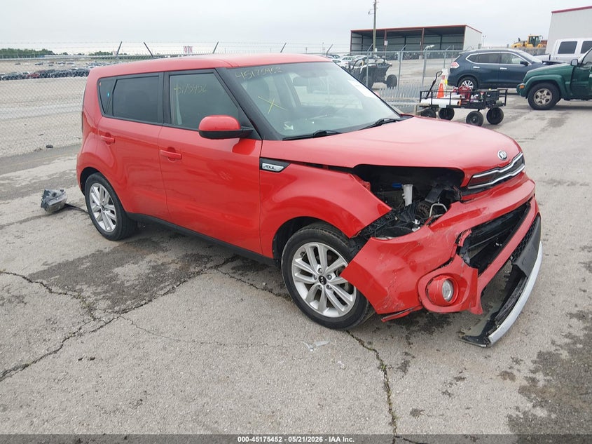 2018 Kia Soul VIN KNDJP3A58J7600396 IAAI salvage auction — FRONT END, Salvage (Missouri), sold $1,100 on 2026-07-16 (photo 1)