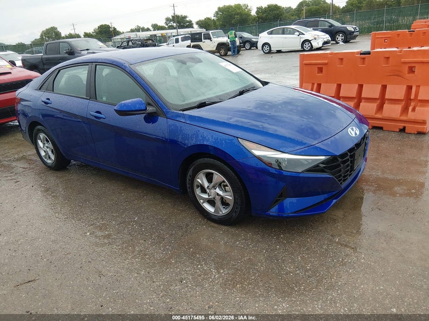2021 Hyundai Elantra VIN 5NPLL4AG1MH050910 IAAI salvage auction — HAIL, Salvage Title, sold $3,550 on 2026-07-10 (photo 1)