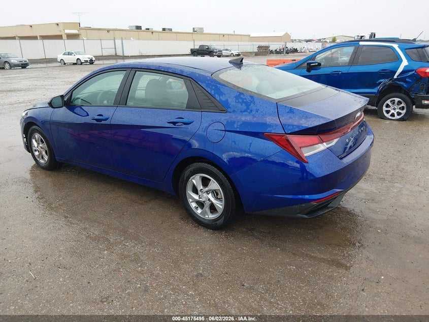 2021 Hyundai Elantra VIN 5NPLL4AG1MH050910 IAAI salvage auction — HAIL, Salvage Title, sold $3,550 on 2026-07-10 (photo 3)