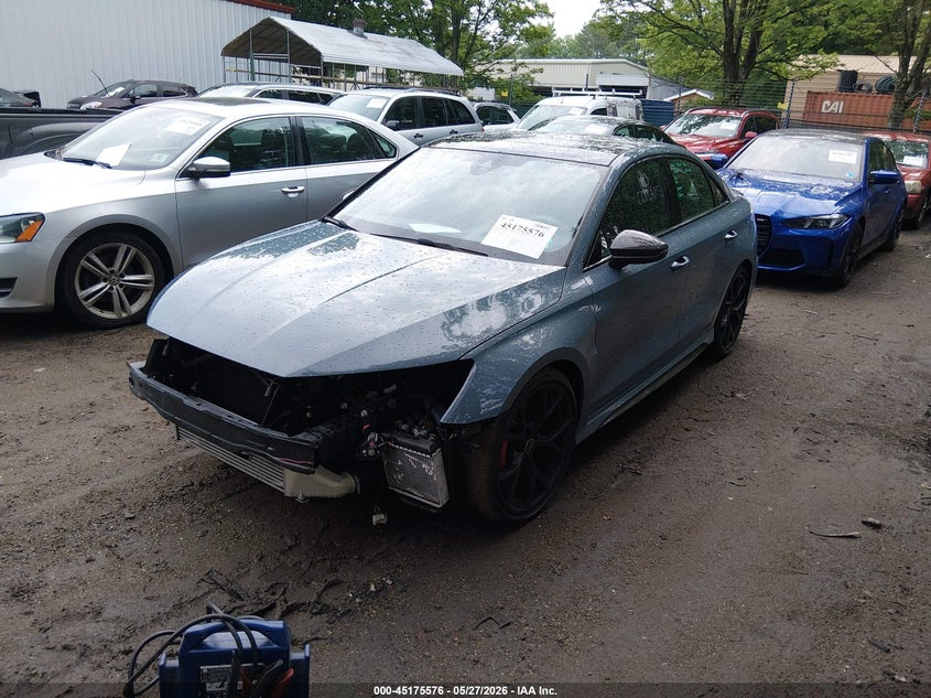 2024 Audi Rs3 VIN WUAG4DGY8RA910592 IAAI salvage auction — RIGHT FRONT, Salvage Title, sold $23,200 on 2026-07-27 (photo 2)