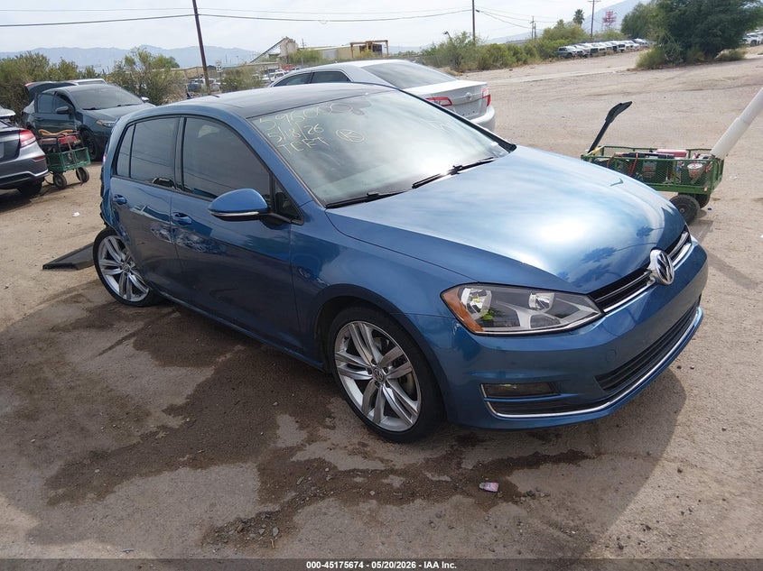 2015 Volkswagen Golf VIN 3VW217AU3FM013389 IAAI salvage auction — RIGHT REAR, Salvage (Arizona), sold $1,600 on 2026-07-09 (photo 1)