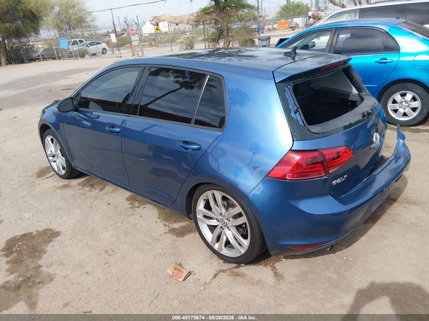 2015 Volkswagen Golf VIN 3VW217AU3FM013389 IAAI salvage auction — RIGHT REAR, Salvage (Arizona), sold $1,600 on 2026-07-09 (photo 3)