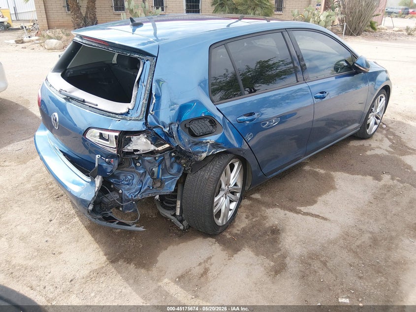 2015 Volkswagen Golf VIN 3VW217AU3FM013389 IAAI salvage auction — RIGHT REAR, Salvage (Arizona), sold $1,600 on 2026-07-09 (photo 4)