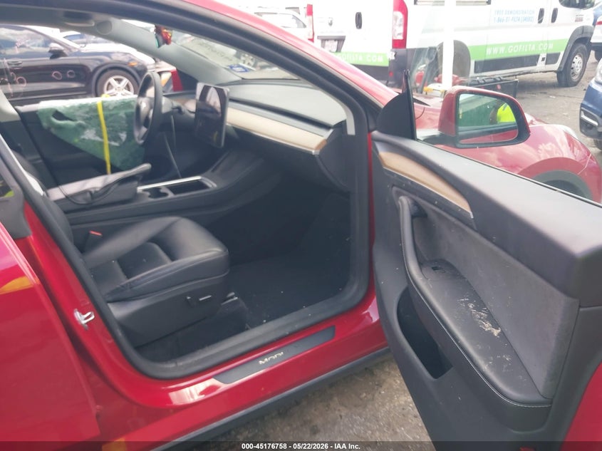 2023 Tesla Model y VIN 7SAYGDEE7PA129682 IAAI salvage auction — LEFT REAR, Salvage (Texas), sold $7,600 on 2026-07-16 (photo 5)