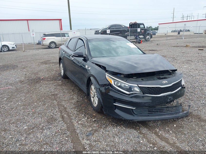 2016 Kia Optima VIN 5XXGT4L31GG084826 IAAI salvage auction — RIGHT FRONT, Salvage (Louisiana), sold $250 on 2026-07-22 (photo 1)