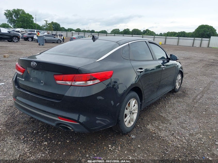 2016 Kia Optima VIN 5XXGT4L31GG084826 IAAI salvage auction — RIGHT FRONT, Salvage (Louisiana), sold $250 on 2026-07-22 (photo 4)