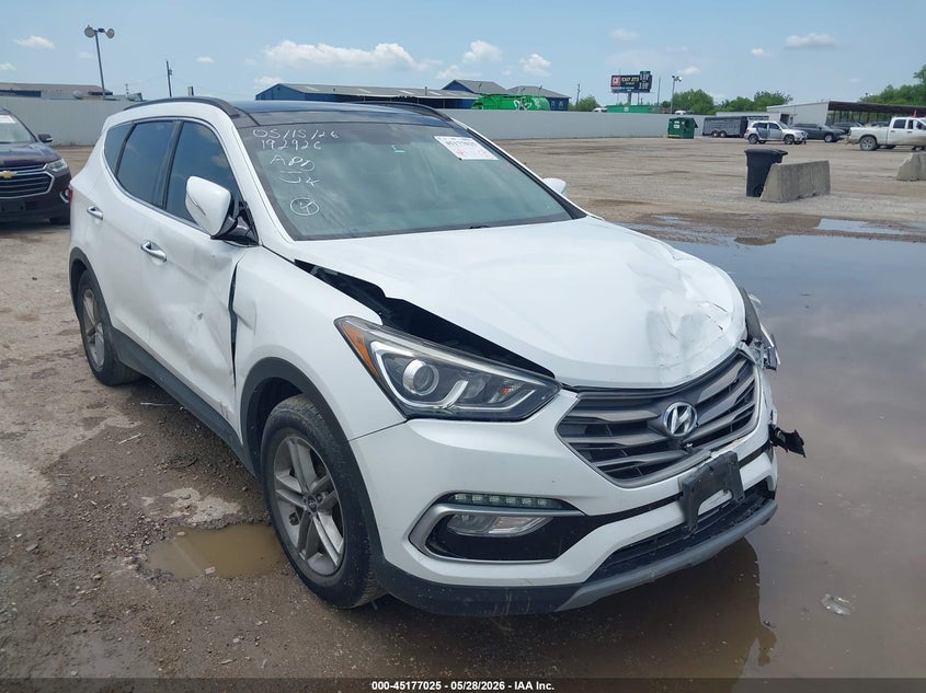 2018 Hyundai Santa fe VIN 5XYZU3LB3JG548323 IAAI salvage auction — FRONT END, Salvage Title, sold $3,100 on 2026-07-08 (photo 1)