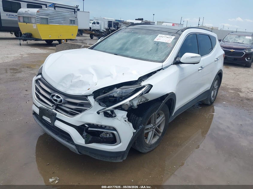 2018 Hyundai Santa fe VIN 5XYZU3LB3JG548323 IAAI salvage auction — FRONT END, Salvage Title, sold $3,100 on 2026-07-08 (photo 2)