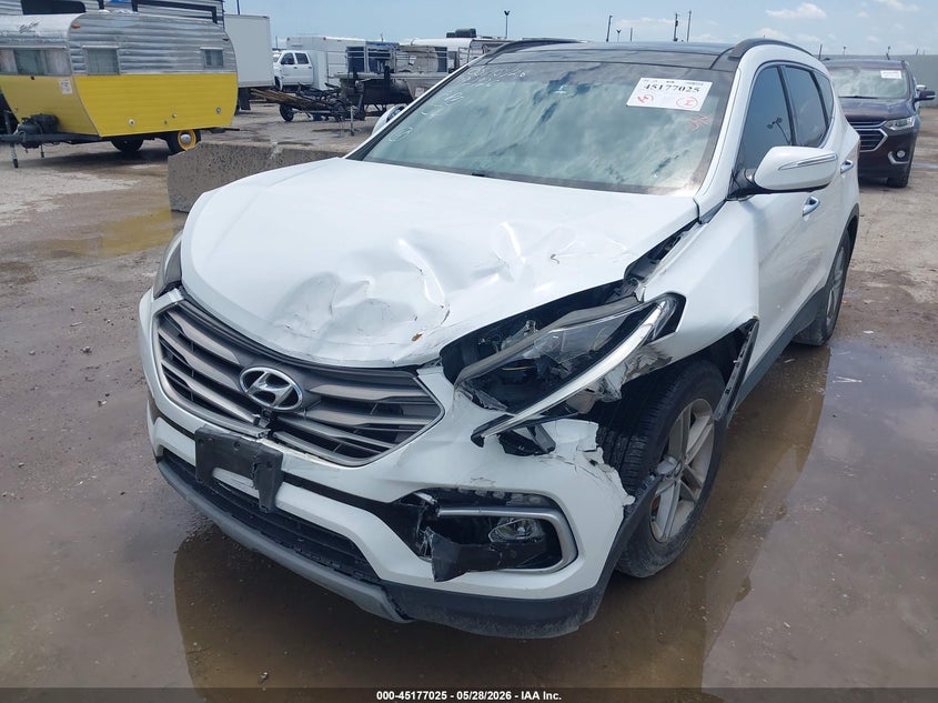2018 Hyundai Santa fe VIN 5XYZU3LB3JG548323 IAAI salvage auction — FRONT END, Salvage Title, sold $3,100 on 2026-07-08 (photo 6)