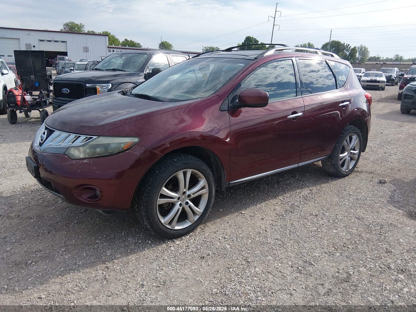 2009 Nissan Murano VIN JN8AZ18W59W119296 IAAI salvage auction — HAIL, Clear (Missouri), sold $425 on 2026-07-27 (photo 2)