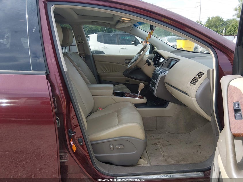 2009 Nissan Murano VIN JN8AZ18W59W119296 IAAI salvage auction — HAIL, Clear (Missouri), sold $425 on 2026-07-27 (photo 5)