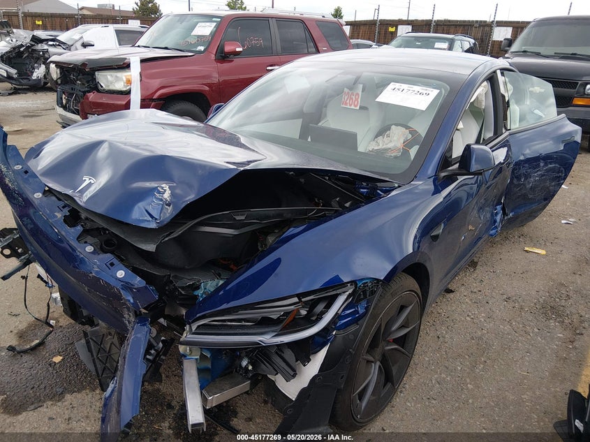 2025 Tesla Model 3 VIN 5YJ3E1ET1SF940027 IAAI salvage auction — FRONT END, Salvage (Colorado), sold $10,000 on 2026-07-23 (photo 2)