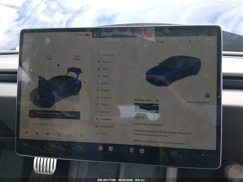 2025 Tesla Model 3 VIN 5YJ3E1ET1SF940027 IAAI salvage auction — FRONT END, Salvage (Colorado), sold $10,000 on 2026-07-23 (photo 7)