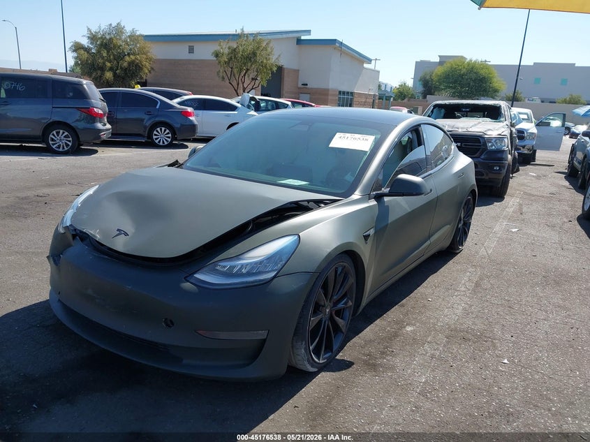 2020 Tesla Model 3 VIN 5YJ3E1EC7LF641725 IAAI salvage auction — RIGHT FRONT, Salvage Certificate (California), sold $5,800 on 2026-07-24 (photo 2)