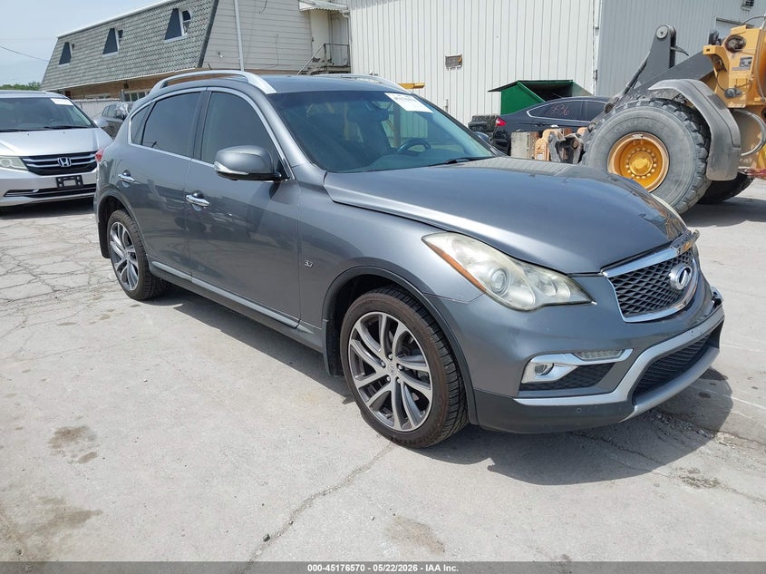 2016 Infiniti Qx50 VIN JN1BJ0RP7GM230968 IAAI salvage auction — LEFT FRONT, Salvage (Illinois), sold $1,300 on 2026-07-28 (photo 1)