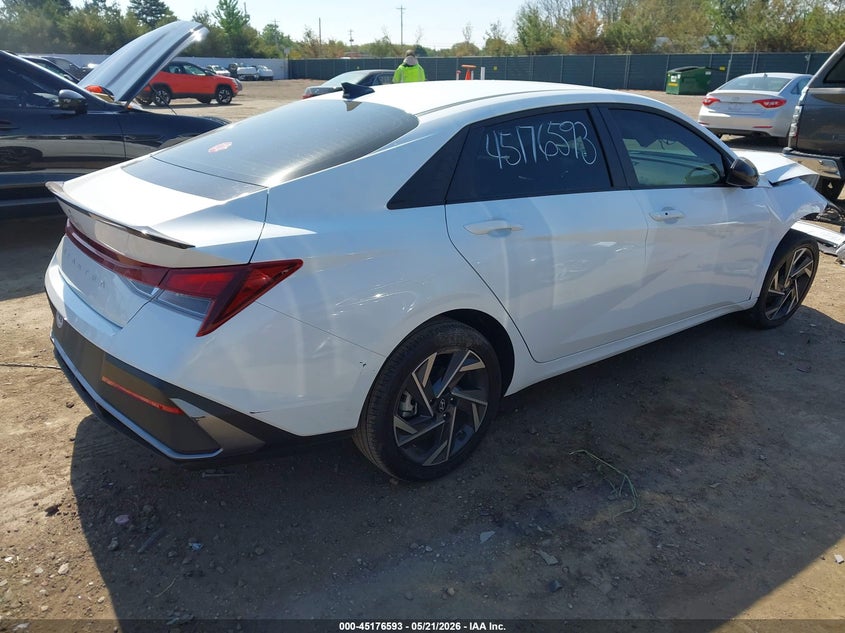 2025 Hyundai Elantra VIN KMHLM4DG1SU001472 IAAI salvage auction — FRONT END, Salvage (Indiana), sold $2,750 on 2026-07-28 (photo 4)