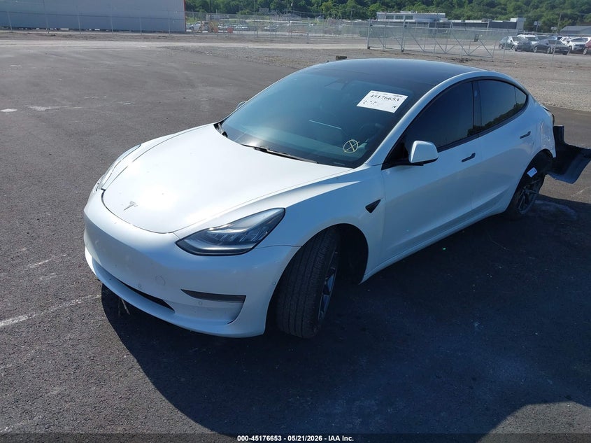 2020 Tesla Model 3 VIN 5YJ3E1EB7LF665269 IAAI salvage auction — FRONT & REAR, Salvage (Illinois), sold $6,300 on 2026-08-02 (photo 2)