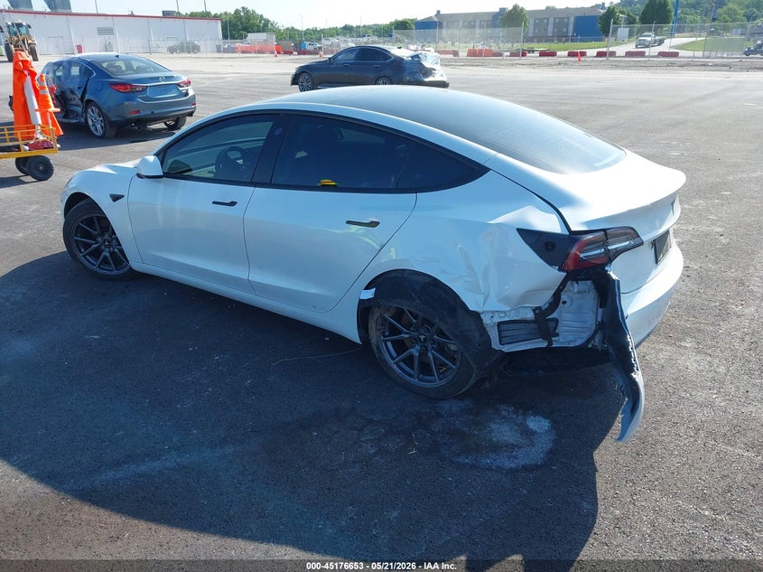 2020 Tesla Model 3 VIN 5YJ3E1EB7LF665269 IAAI salvage auction — FRONT & REAR, Salvage (Illinois), sold $6,300 on 2026-08-02 (photo 3)
