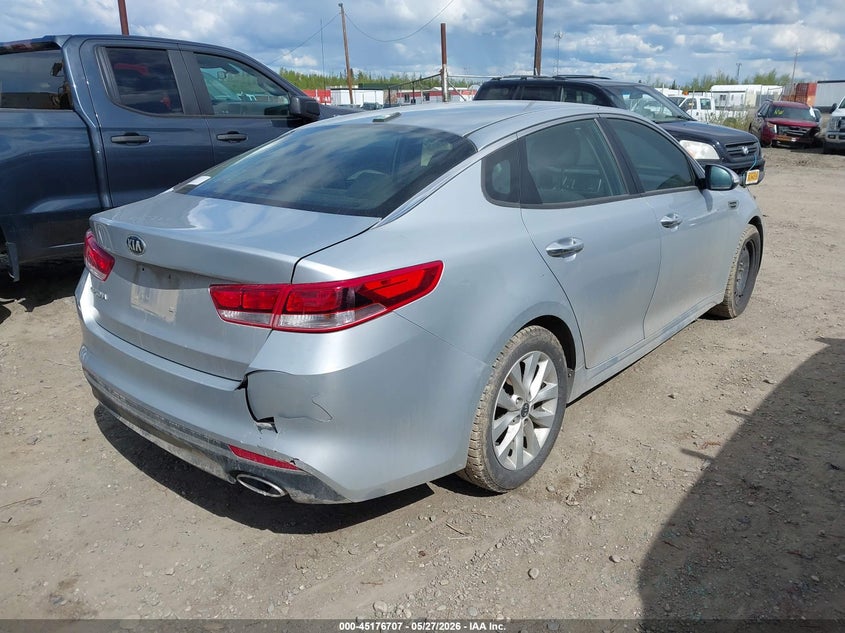2016 Kia Optima VIN 5XXGT4L30GG055639 IAAI salvage auction — LEFT REAR, Salvage Title, sold $1,200 on 2026-07-10 (photo 4)