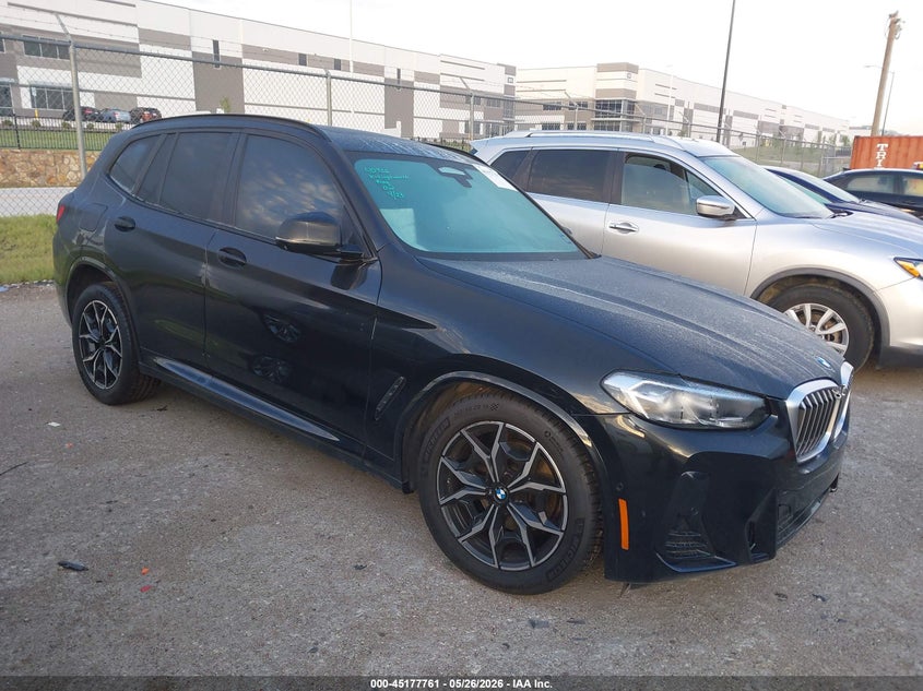 2024 BMW X3 VIN 5UX43DP07R9V35601 IAAI salvage auction — LEFT FRONT, Original (Texas), sold $17,100 on 2026-07-28 (photo 1)