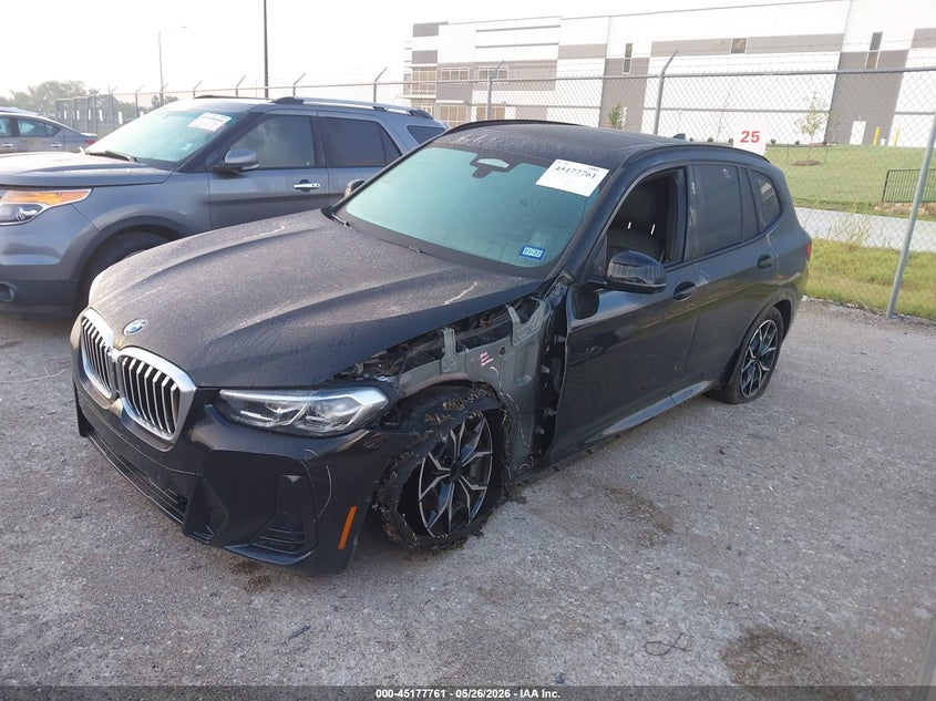 2024 BMW X3 VIN 5UX43DP07R9V35601 IAAI salvage auction — LEFT FRONT, Original (Texas), sold $17,100 on 2026-07-28 (photo 2)