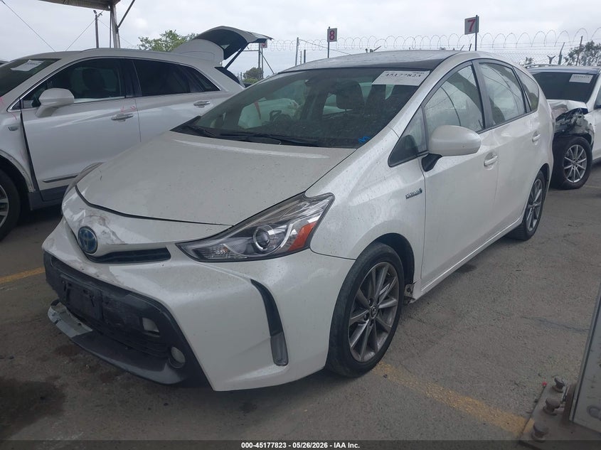 2015 Toyota Prius v VIN JTDZN3EU8FJ038522 IAAI salvage auction — RIGHT FRONT, Salvage (California), sold $4,850 on 2026-07-29 (photo 2)